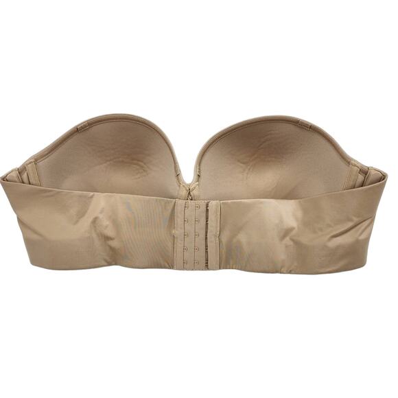 Cacique Nude Underwire Full Coverage Back Closure Strapless Bra Size 44DD - Picture 4 of 4